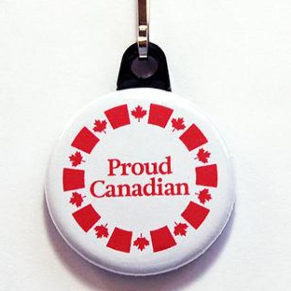 Proud Canadian Zipper Pull - Kelly's Handmade