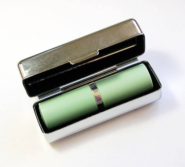 Art Deco Lipstick Case in Blue - Kelly's Handmade