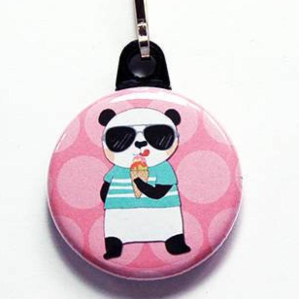 Panda with Ice Cream Zipper Pull - Kelly's Handmade
