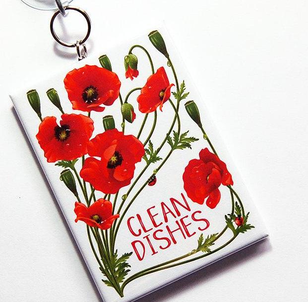 Poppy Clean/Dirty Dishwasher Sign - Kelly's Handmade