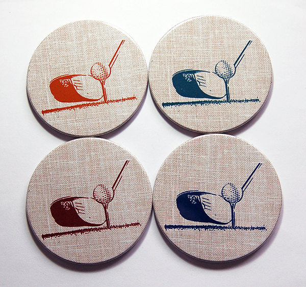 Golf Coasters for Dad - Kelly's Handmade