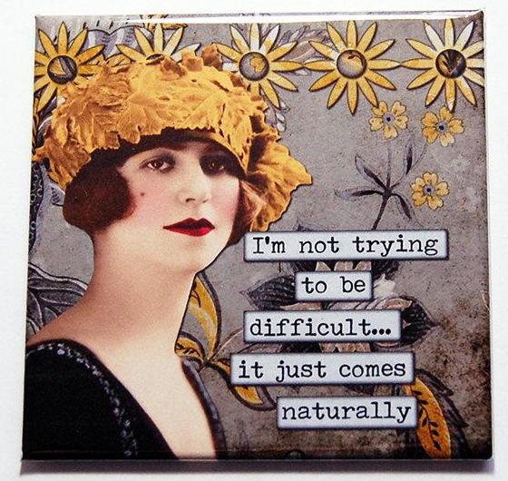 I'm Not Trying To Be Difficult Magnet - Kelly's Handmade
