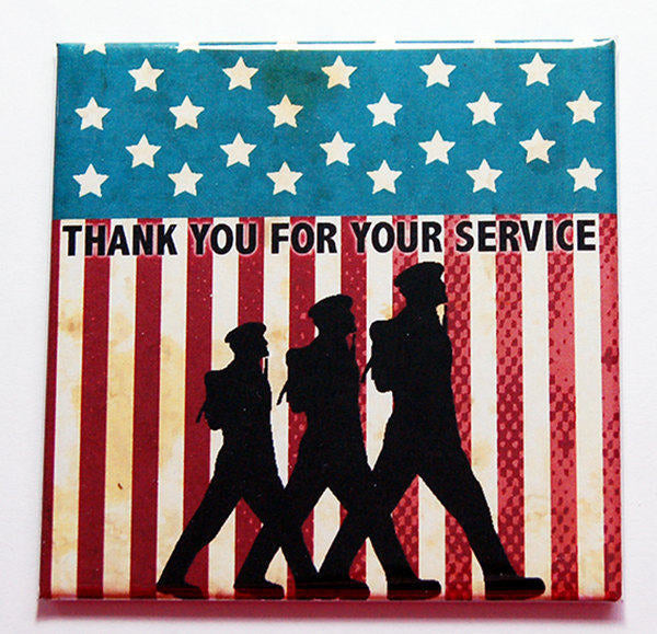 Thank You For Your Service Magnet - Kelly's Handmade