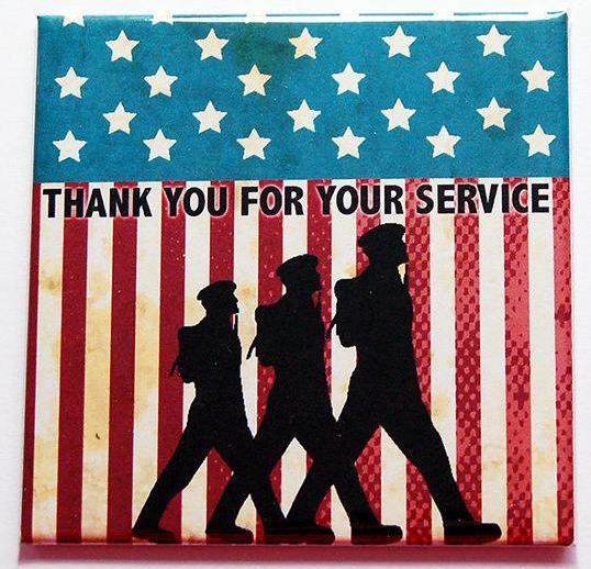 Thank You For Your Service Magnet - Kelly's Handmade