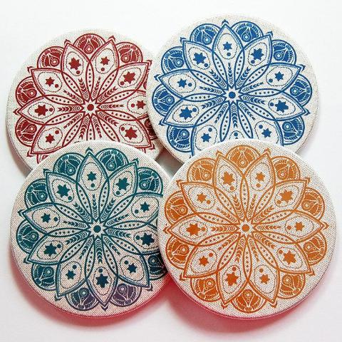 Mandala Drink Coasters - Kelly's Handmade