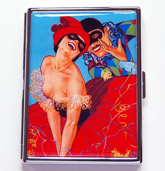 Retro Carnival Compact Cigarette Case - Kelly's Handmade