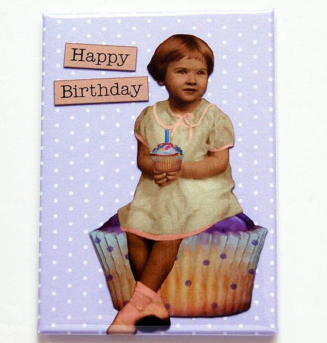 Happy Birthday Girl in Purple - Kelly's Handmade