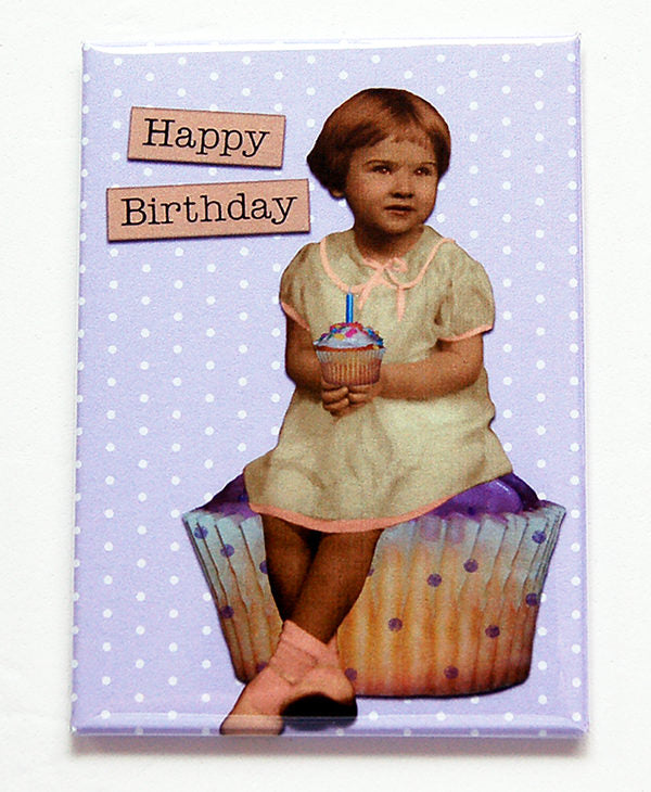Happy Birthday Girl in Purple - Kelly's Handmade