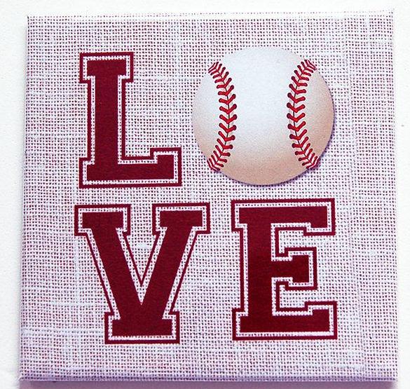 Love Baseball Magnet - Kelly's Handmade