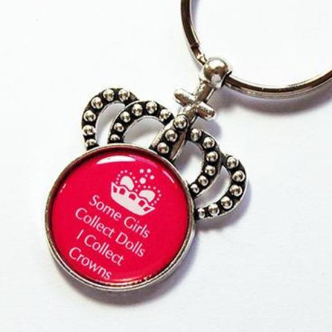 I Collect Crowns Keychain - Kelly's Handmade