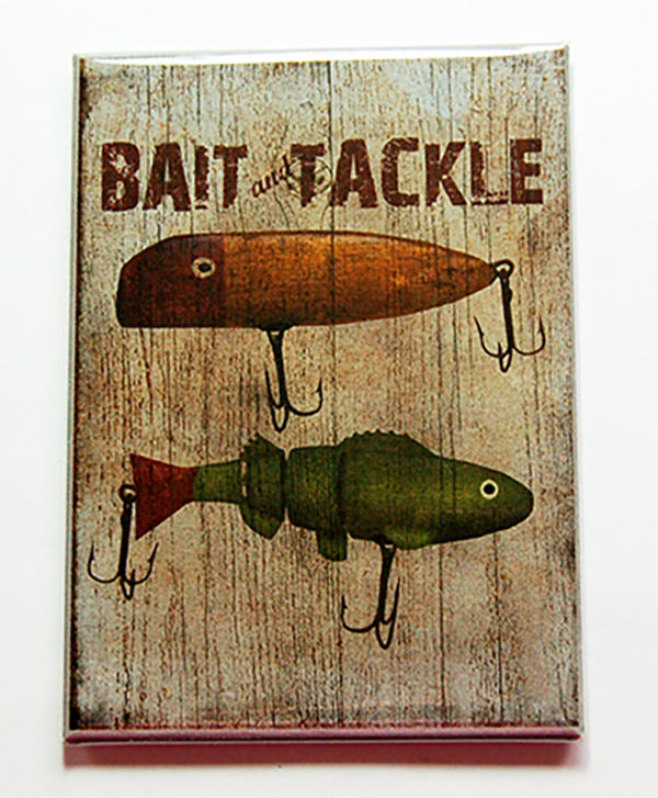 Bait & Tackle Rectangle Magnet - Kelly's Handmade