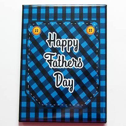 Happy Fathers Day Plaid Rectangle Magnet - Kelly's Handmade