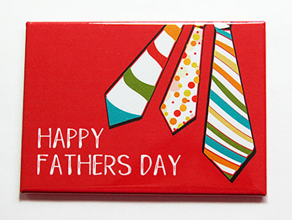 Happy Father's Day Tie Rectangle Magnet - Kelly's Handmade