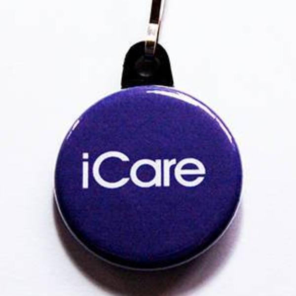 iCare Nurse Zipper Pull in Purple - Kelly's Handmade