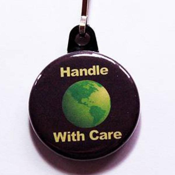 Handle With Care Zipper Pull - Kelly's Handmade