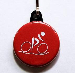 Cycling Zipper Pull Available in 3 Colors - Kelly's Handmade