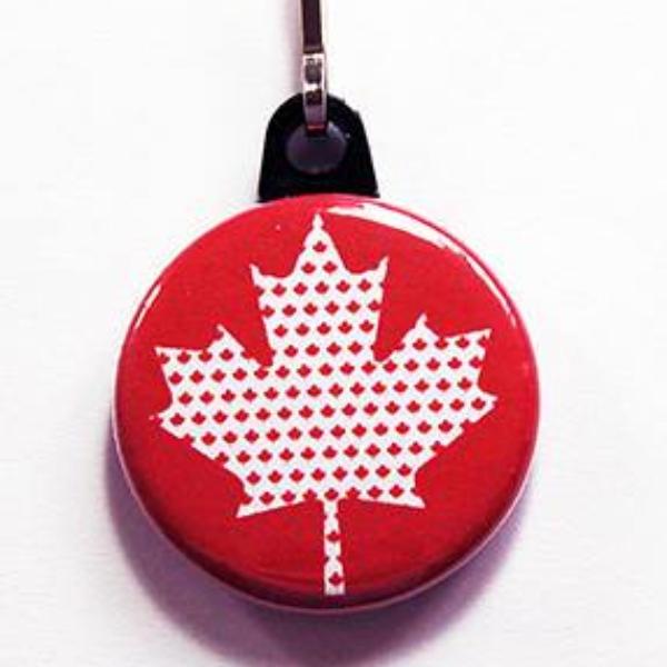 Canada Leaves in Maple Leaf Zipper Pull - Kelly's Handmade