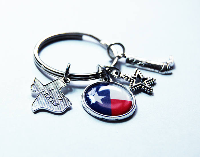 I Love Texas Keychain - Kelly's Handmade