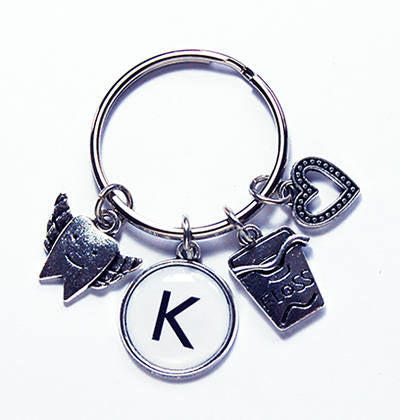 Dentist & Dental Hygienist Monogram Keychain - Kelly's Handmade