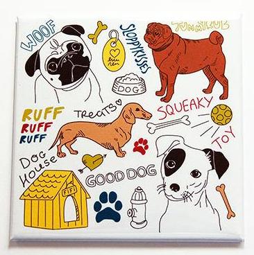 Dogs Dogs Dogs! Magnet - Kelly's Handmade