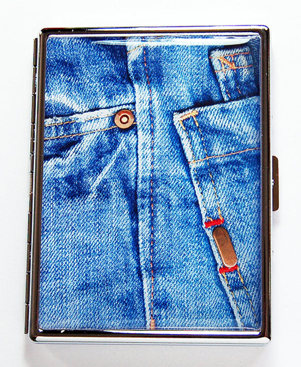 Blue Jeans Slim Cigarette Case - Kelly's Handmade