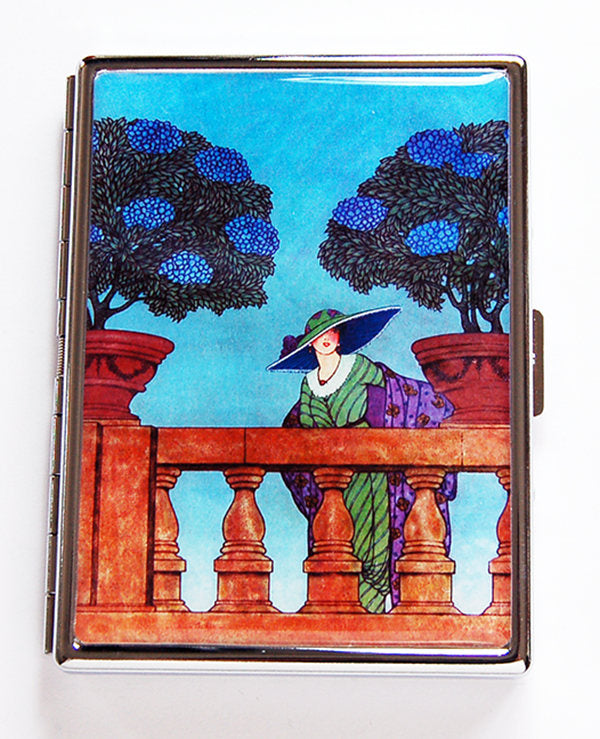 Hydrangea Landscape Slim Cigarette Case - Kelly's Handmade