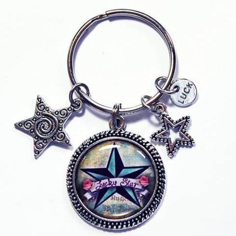 Lucky Star Keychain - Kelly's Handmade