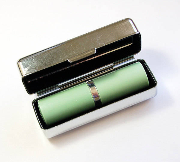 Art Deco Lipstick Case in Turquoise #1 - Kelly's Handmade
