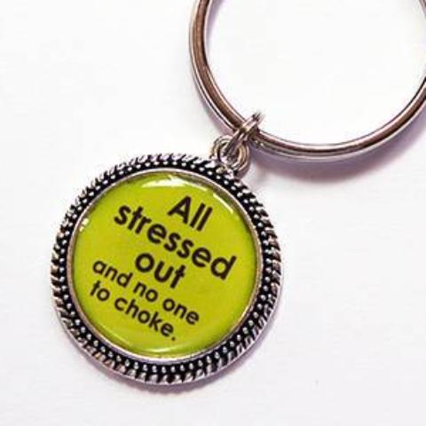 All Stressed Out Keychain - Kelly's Handmade