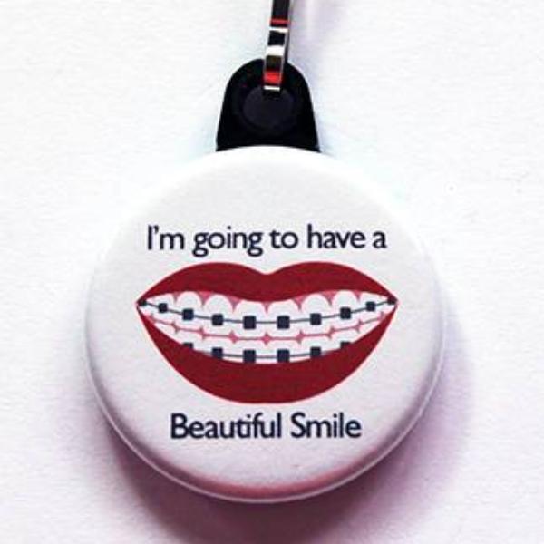 Beautiful Smile With Braces Zipper Pull - Kelly's Handmade