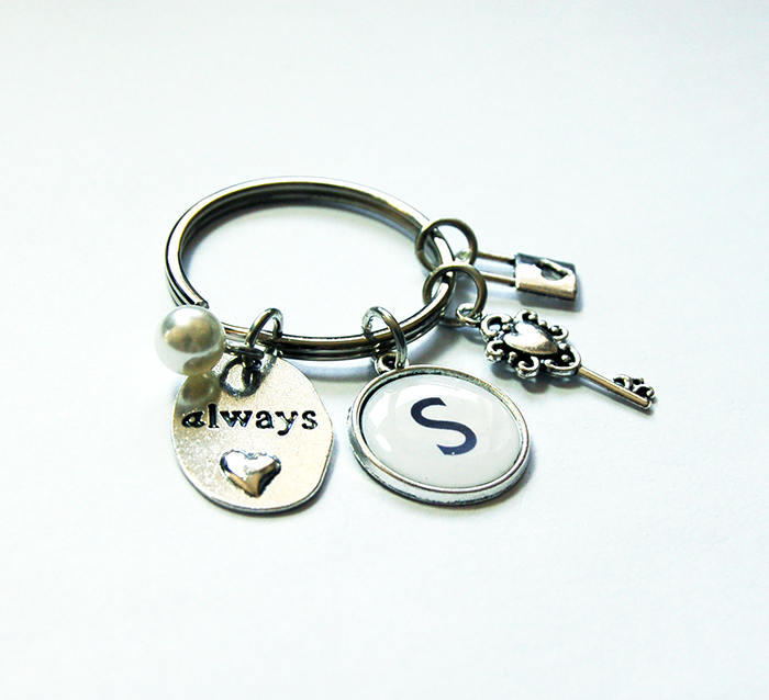 Always Love Monogram Keychain - Kelly's Handmade