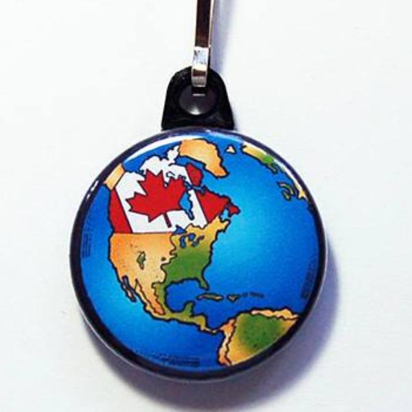 Canada Map Zipper Pull - Kelly's Handmade