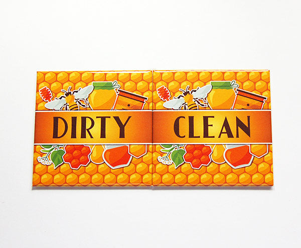 Honey Bee Clean & Dirty Dishwasher Magnets - Kelly's Handmade