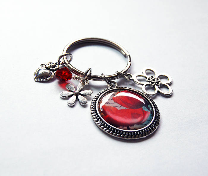 Poppy Keychain - Kelly's Handmade