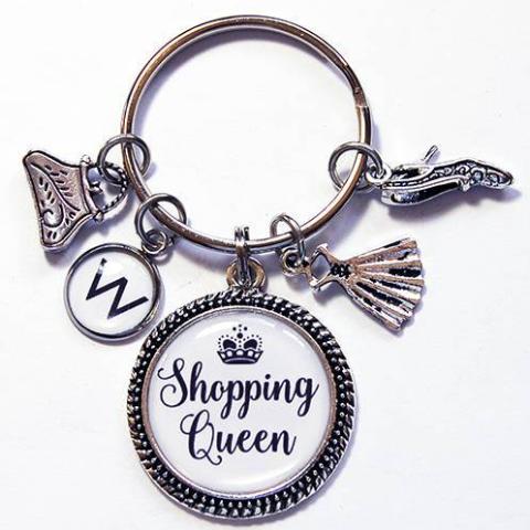 Shopping Queen Monogram Keychain - Kelly's Handmade