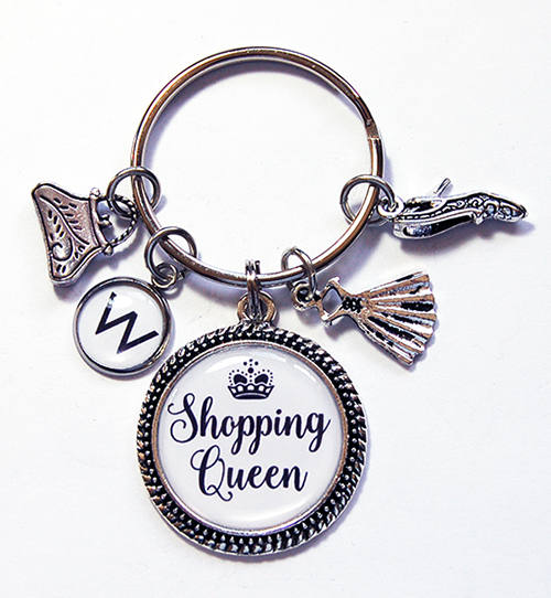 Shopping Queen Monogram Keychain - Kelly's Handmade