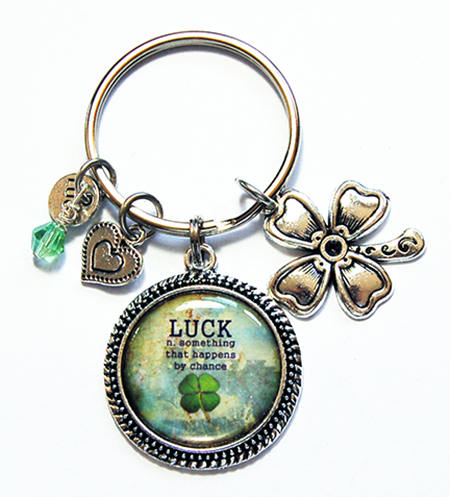 Four Leaf Clover Lucky Keychain - Kelly's Handmade