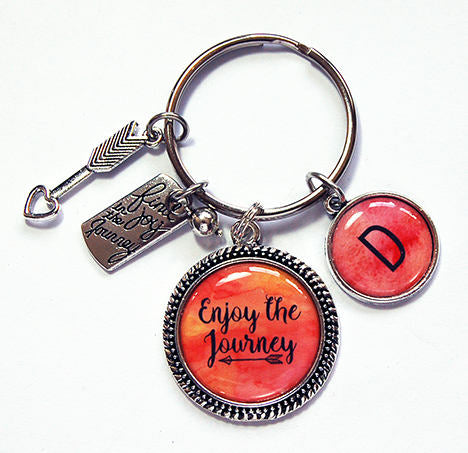 Enjoy The Journey Monogram Keychain - Kelly's Handmade