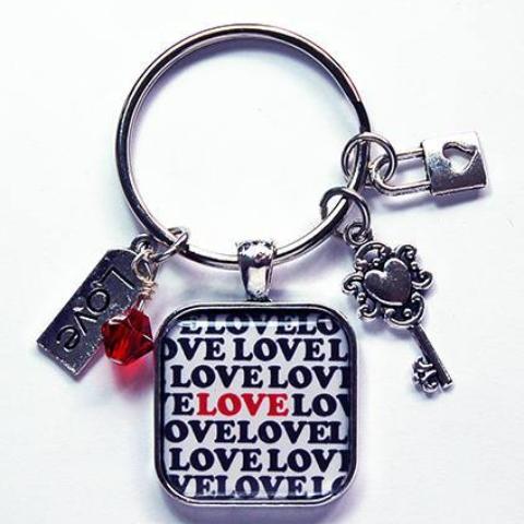 Love Love Love Keychain - Kelly's Handmade
