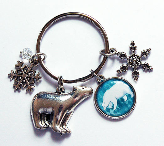 Polar Bear Keychain - Kelly's Handmade