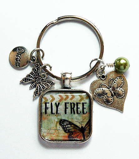 Fly Free Butterfly Keychain - Kelly's Handmade