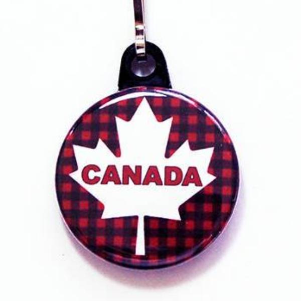 Canada Plaid Zipper Pull - Kelly's Handmade