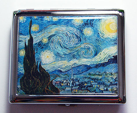 Van Gogh's Starry Night Compact Cigarette Case - Kelly's Handmade