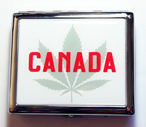 Canada Day Pot Legalization Compact Cigarette Case - Kelly's Handmade