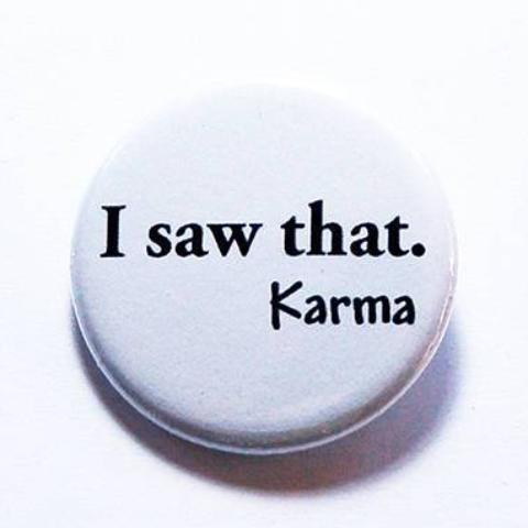 I Saw That Karma Pin - Kelly's Handmade