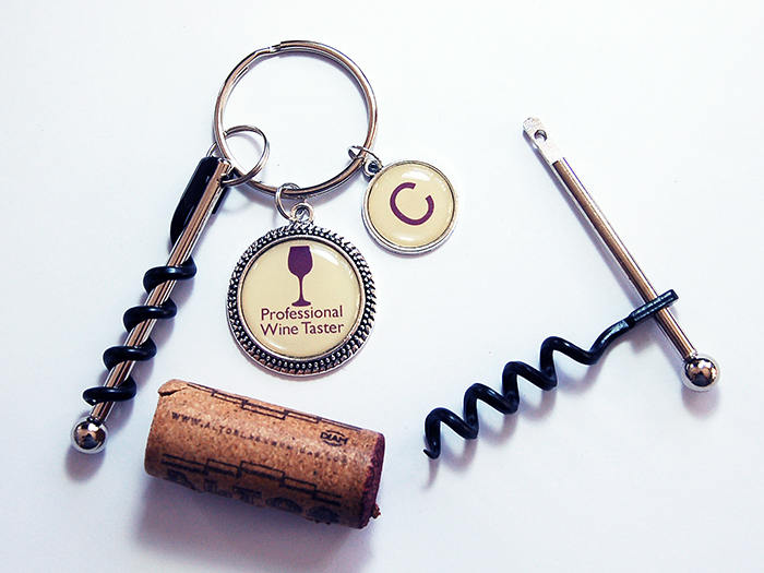 Wine Taster Corkscrew Keychain - Kelly's Handmade