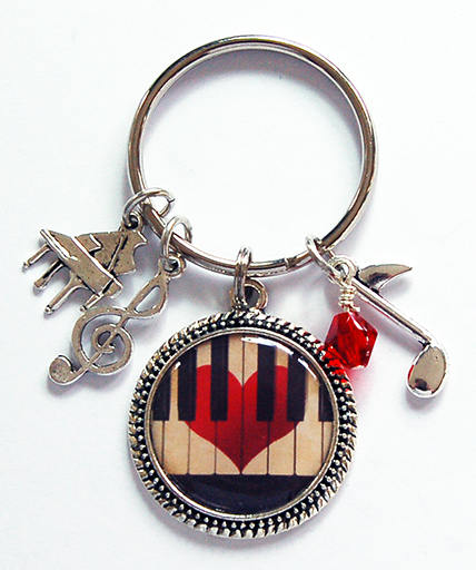 Music Lover Piano Keychain - Kelly's Handmade