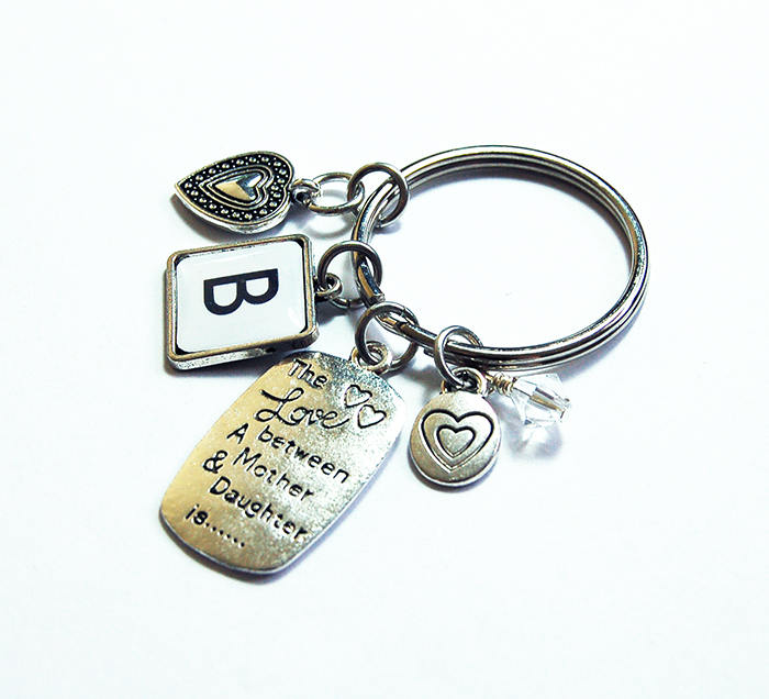Mother Daughter Keychain in Silver - Kelly's Handmade
