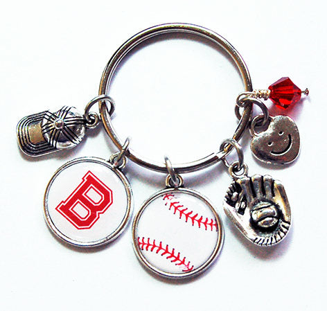 Baseball Monogram Keychain - Kelly's Handmade