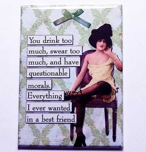 The Perfect Best Friend Funny Rectangle Magnet - Kelly's Handmade